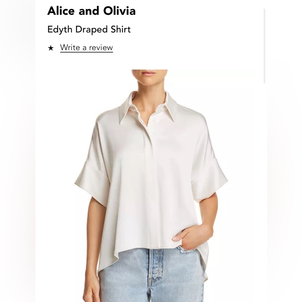 Alice + Olivia Edyth Draped Top